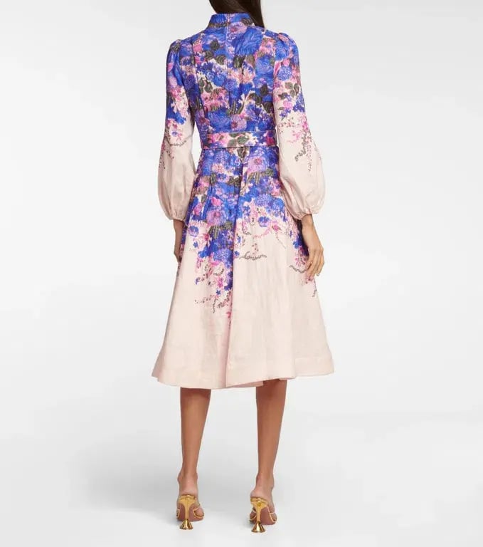 Zimmermann High Tide Buttoned Midi Dress Floral Size 1 / AU 10 photo 2