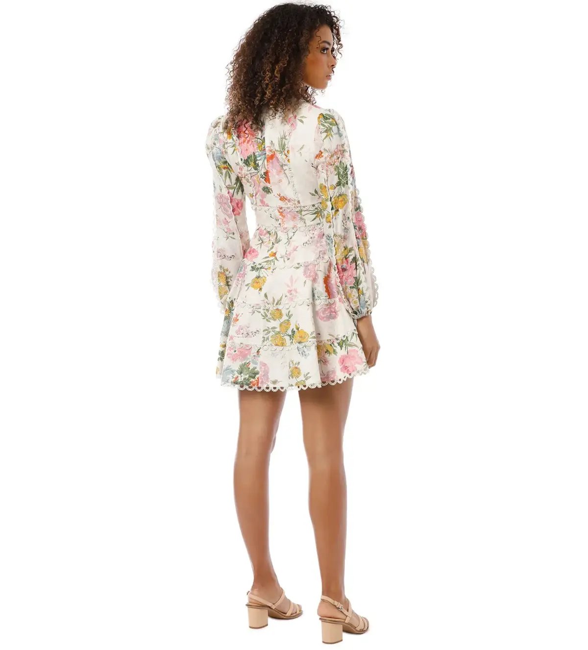 Zimmermann Heathers Flounce Dress Floral Size 1/Au 10 photo 2