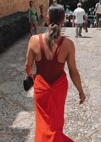 Bianca Spender Vermillion Crepe Spheres Dress photo 4