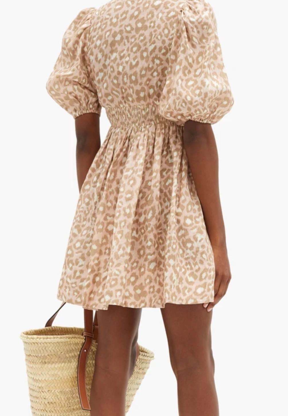 Zimmermann Carnaby Shirred Mini Dress Print Size 8 photo 3