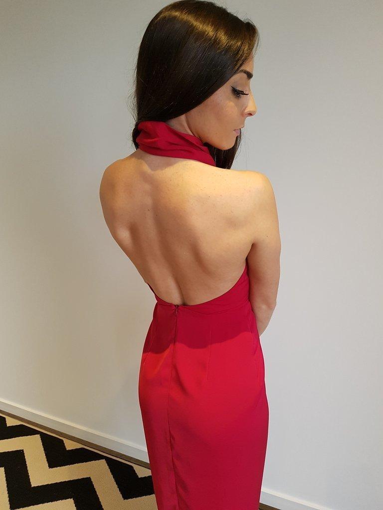 Shona Joy  Monique Funnel Gown Red Size 10 photo 3