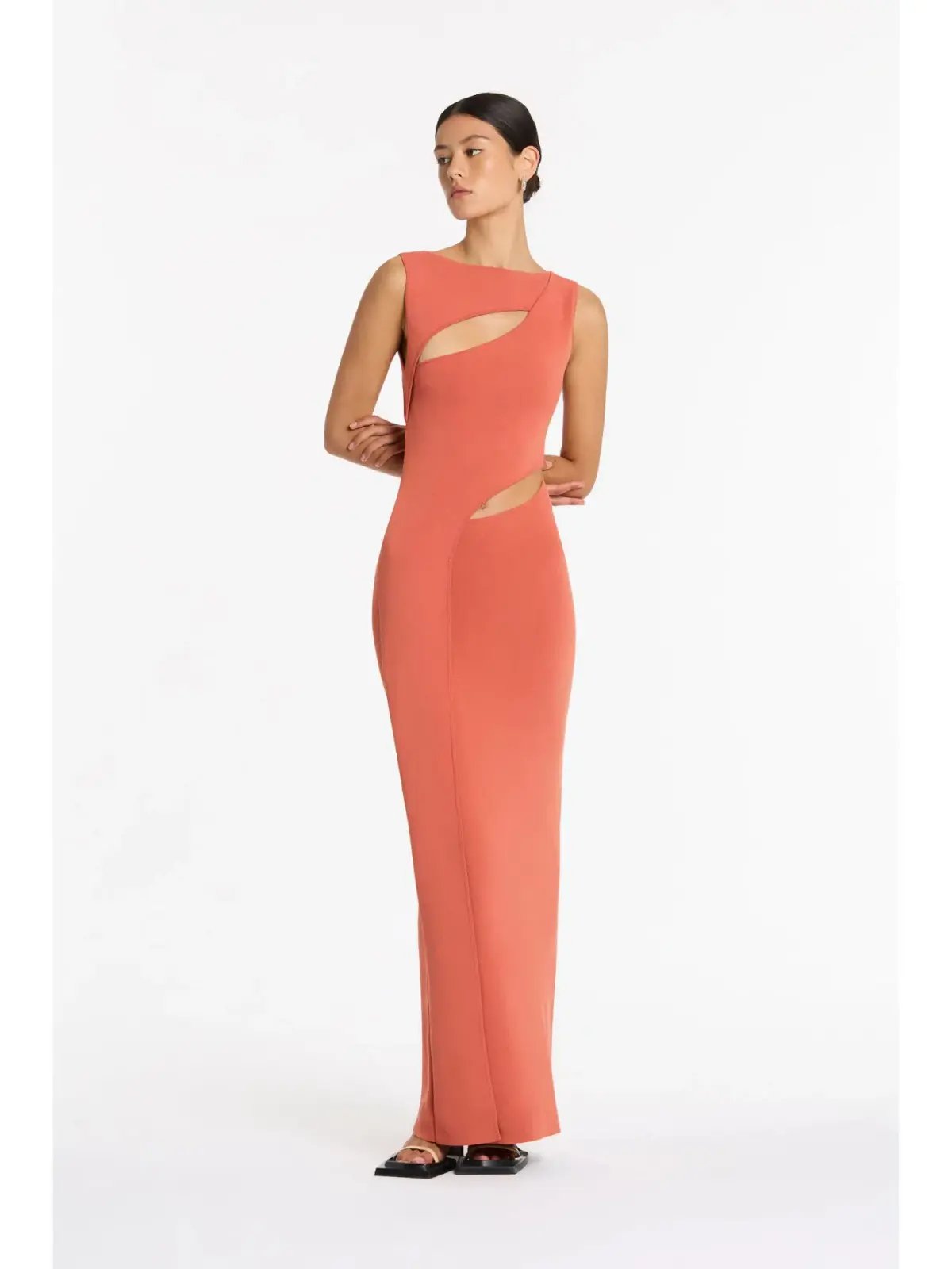 Sir the Label Nadja Cut Out Dress in Coral Size 0 / AU 6 photo 5
