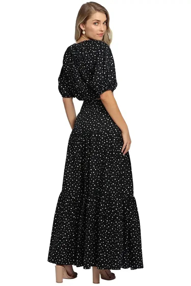 Significant Other Poppy Top and Skirt Set in Black Cream Polka Size 14 photo 3