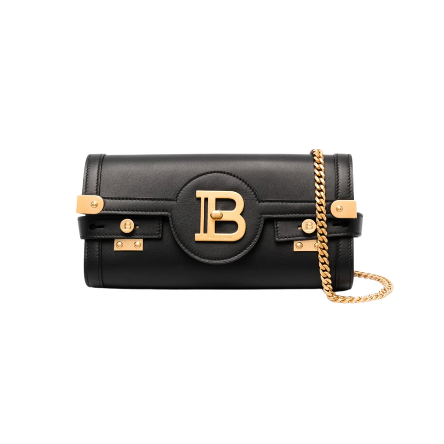 Balmain Bbuzz Leather Clutch Bag photo 2
