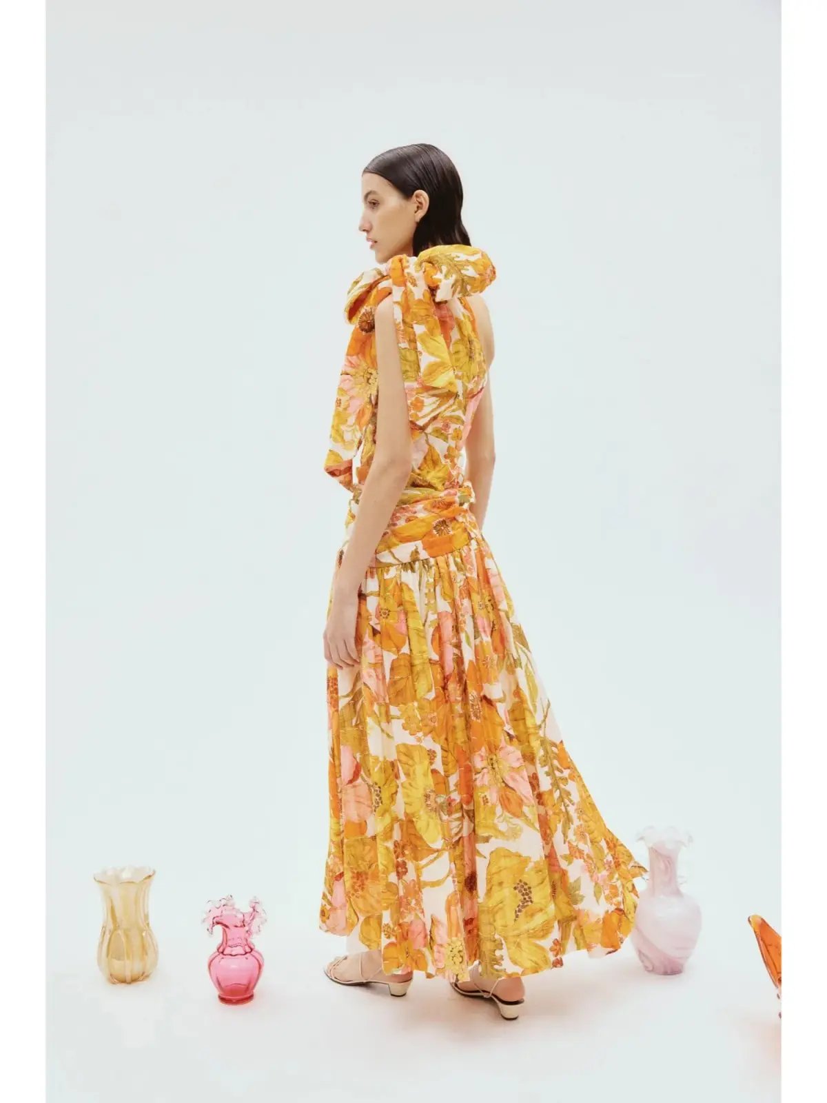 Alemais Silas One Shoulder Gown Floral Size AU 10 photo 3