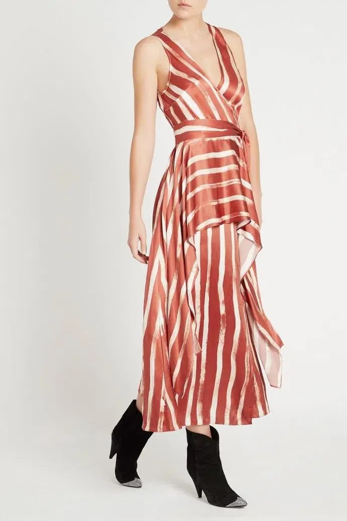 Sass & Bide Earn Your Stripes Dress Orange Size 10 photo 3