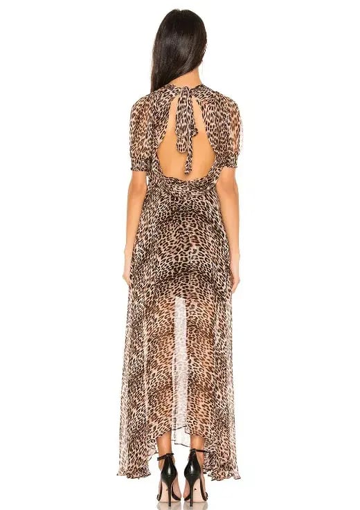 Bec & Bridge Kitty Kat Midi Dress Leopard Print Size 12 photo 4