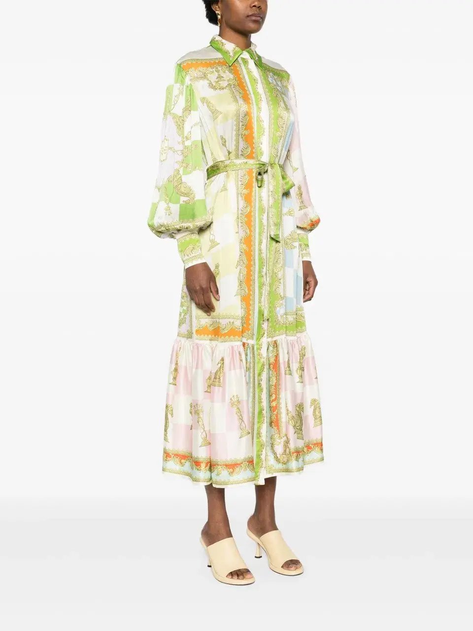 Alemais Checkmate Silk Shirtdress Multi Size AU 8 photo 13