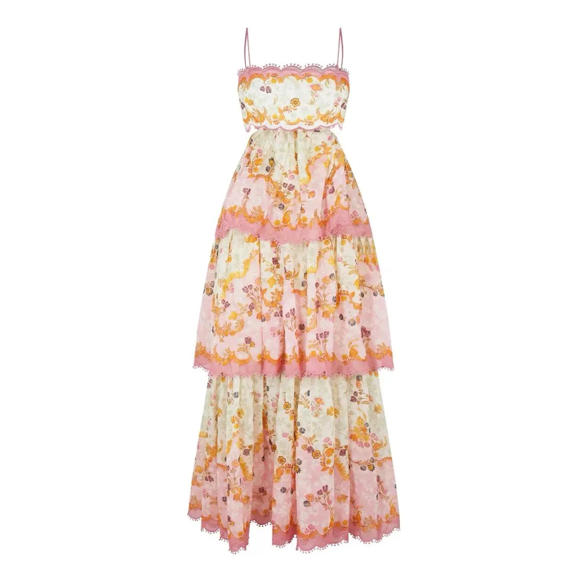 Zimmermann Laurel Frill Midi Dress Floral Size 2 / AU 12 photo 5