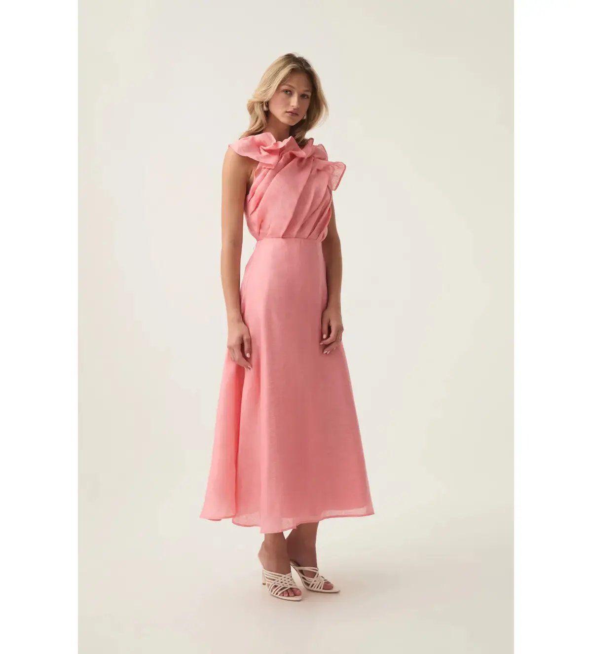 Aje Genesis Midi Dress Washed Coral Size M / AU  10 photo 3