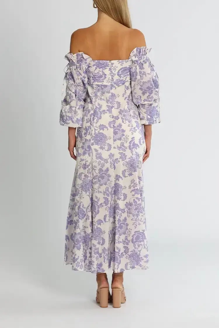 Alice McCall Mary Anne Midi Dress in Lavender Floral Size 14 photo 3