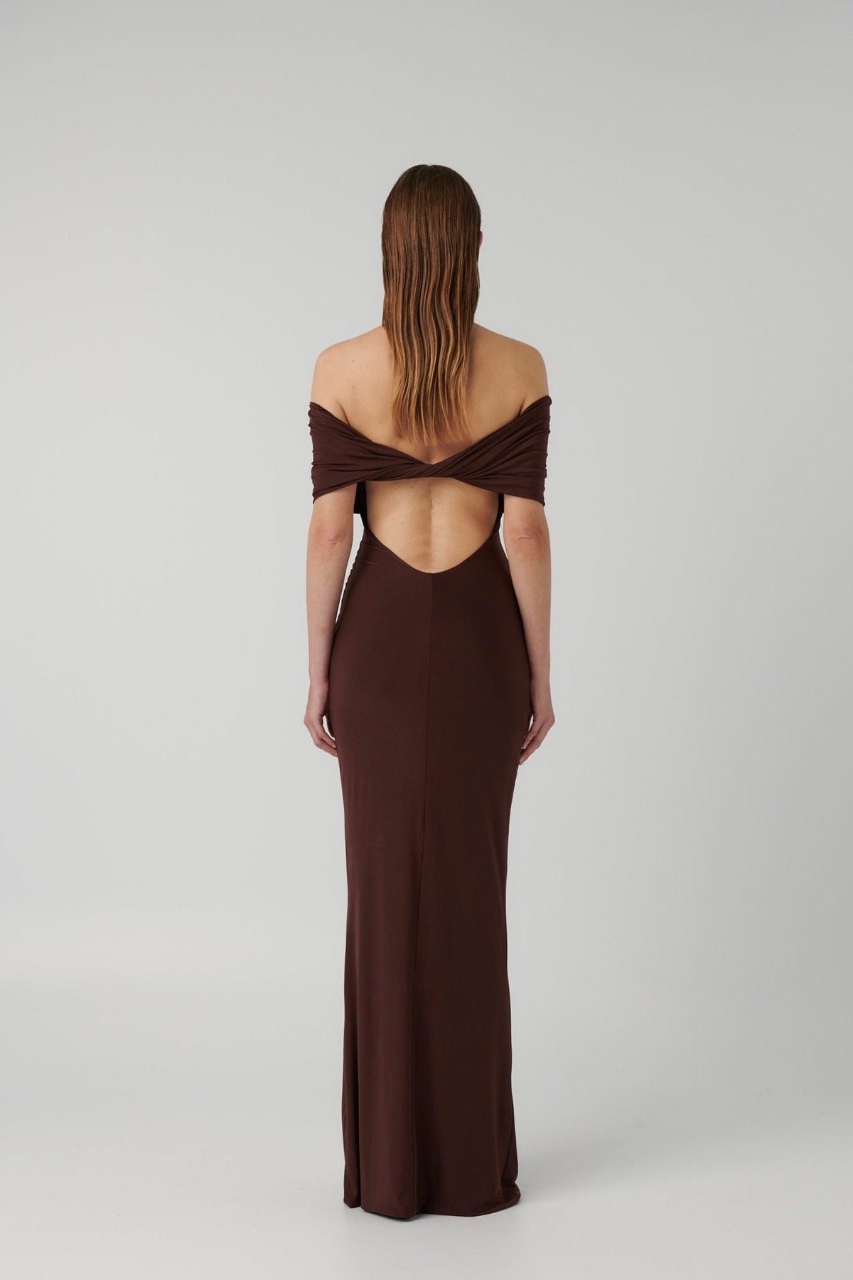 EFFIE KATS VIELA GOWN - COFFEE photo 3