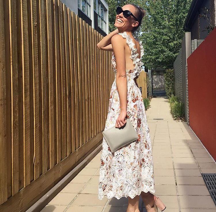Zimmermann Alchemy Flutter Back Dress Print Size 6 photo 4