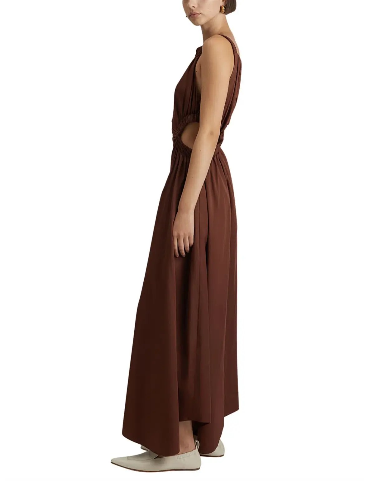 Camilla and Marc Coppola Maxi Dress in Cinnamon Chocolate Brown Size 8 photo 3