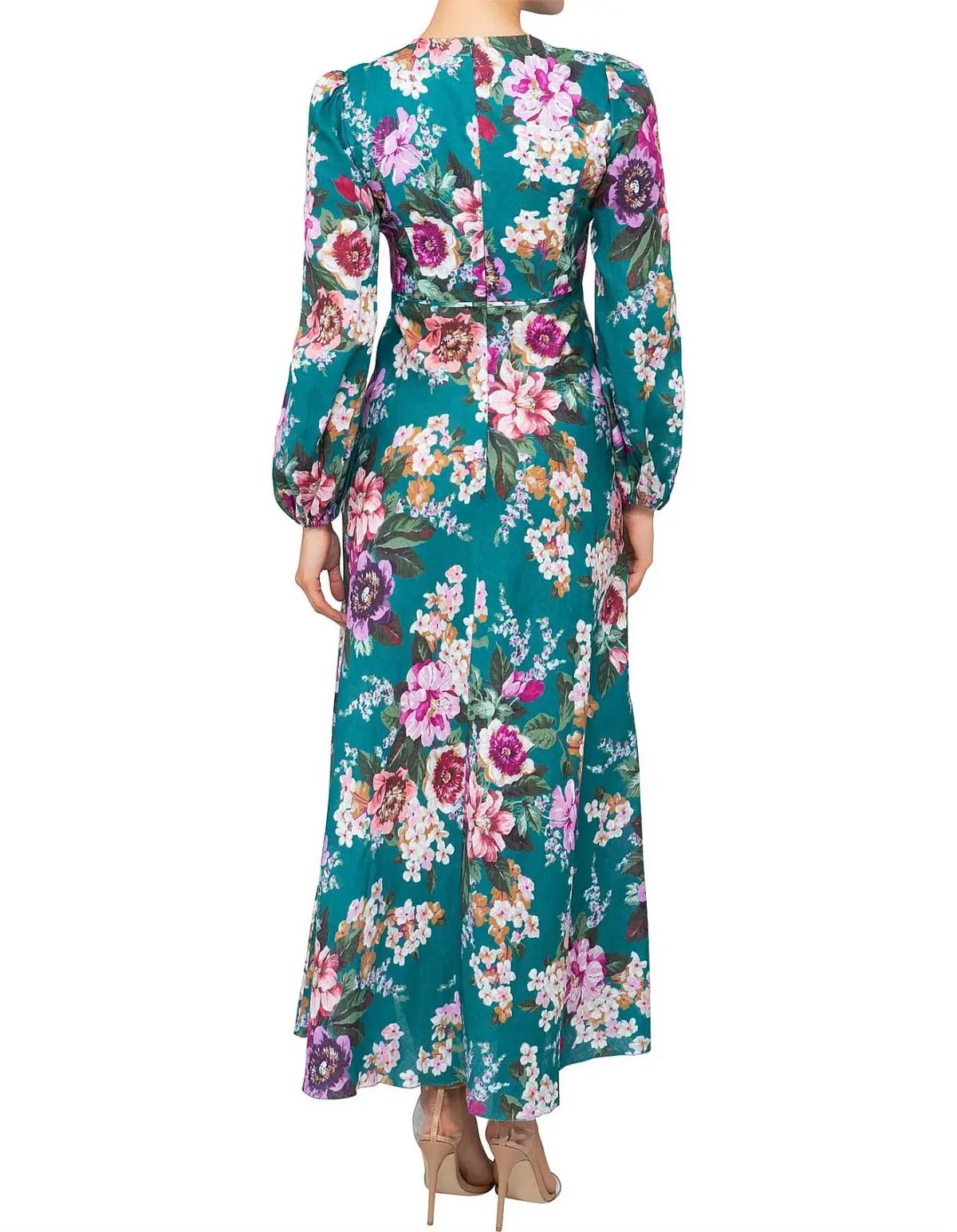Zimmermann Allia high neck dress in Emerald Floral  Size 2/ AU 12 photo 2