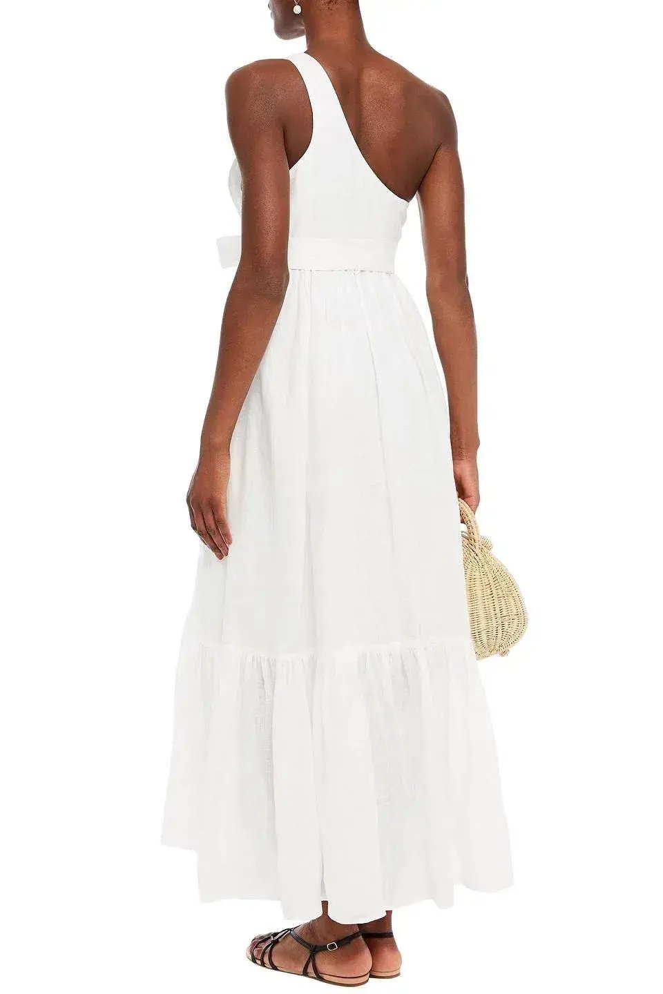 Zimmermann Juliette One Shoulder White Maxi Dress White Size 0 /AU 6 photo 3