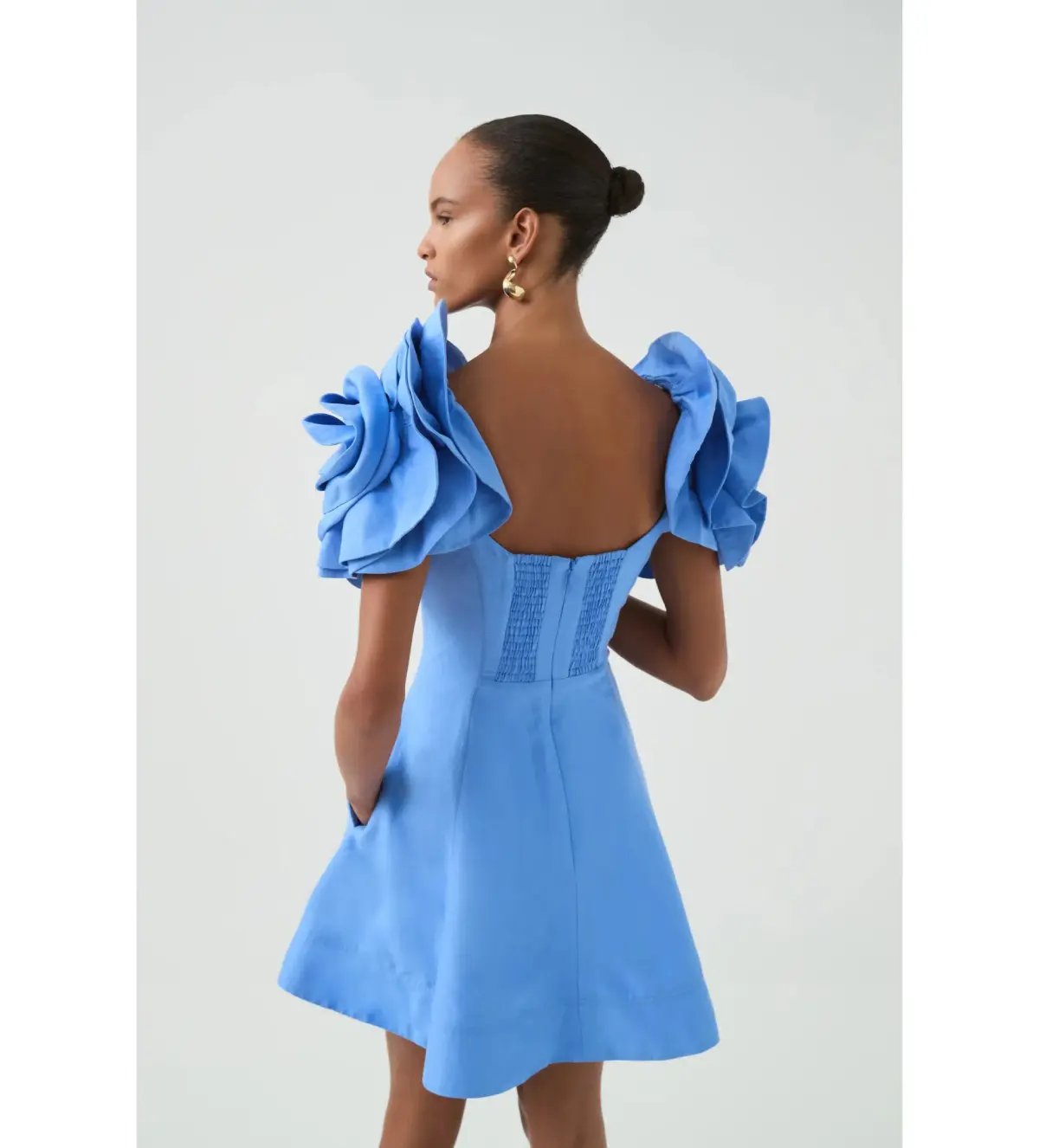 Aje Twyla Mini Dress Oyster Blue Size AU 12 photo 5