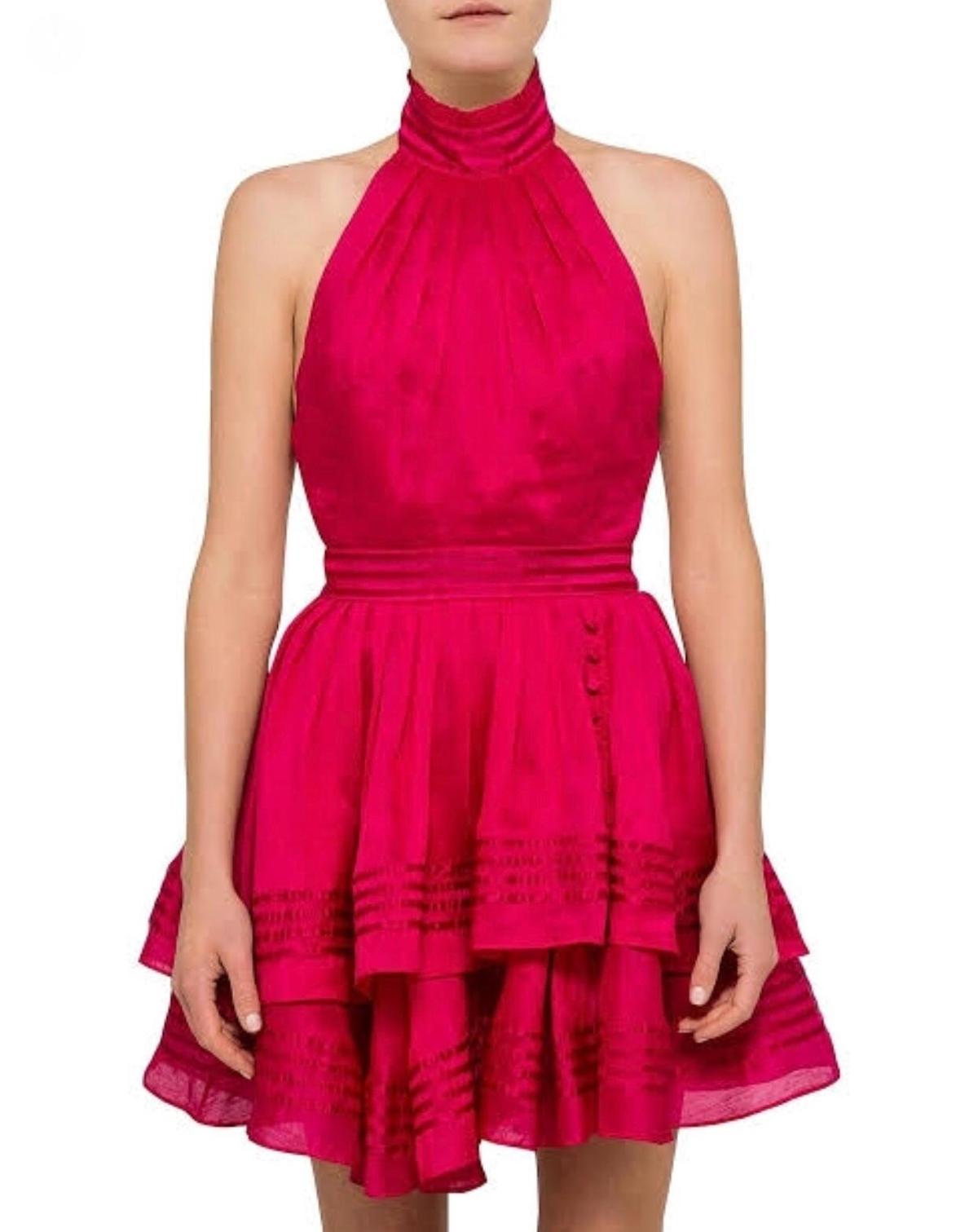 Aje Florentine Mini Dress Magenta Pink 12 photo 2