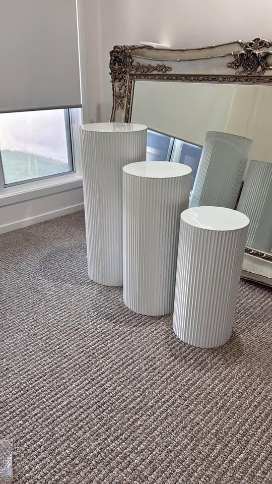 Event Hire Rippled Display Plinths 3pcs photo 2