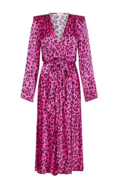 Ghost London Meryl Leopard Print Dress Print Size 8 photo 2