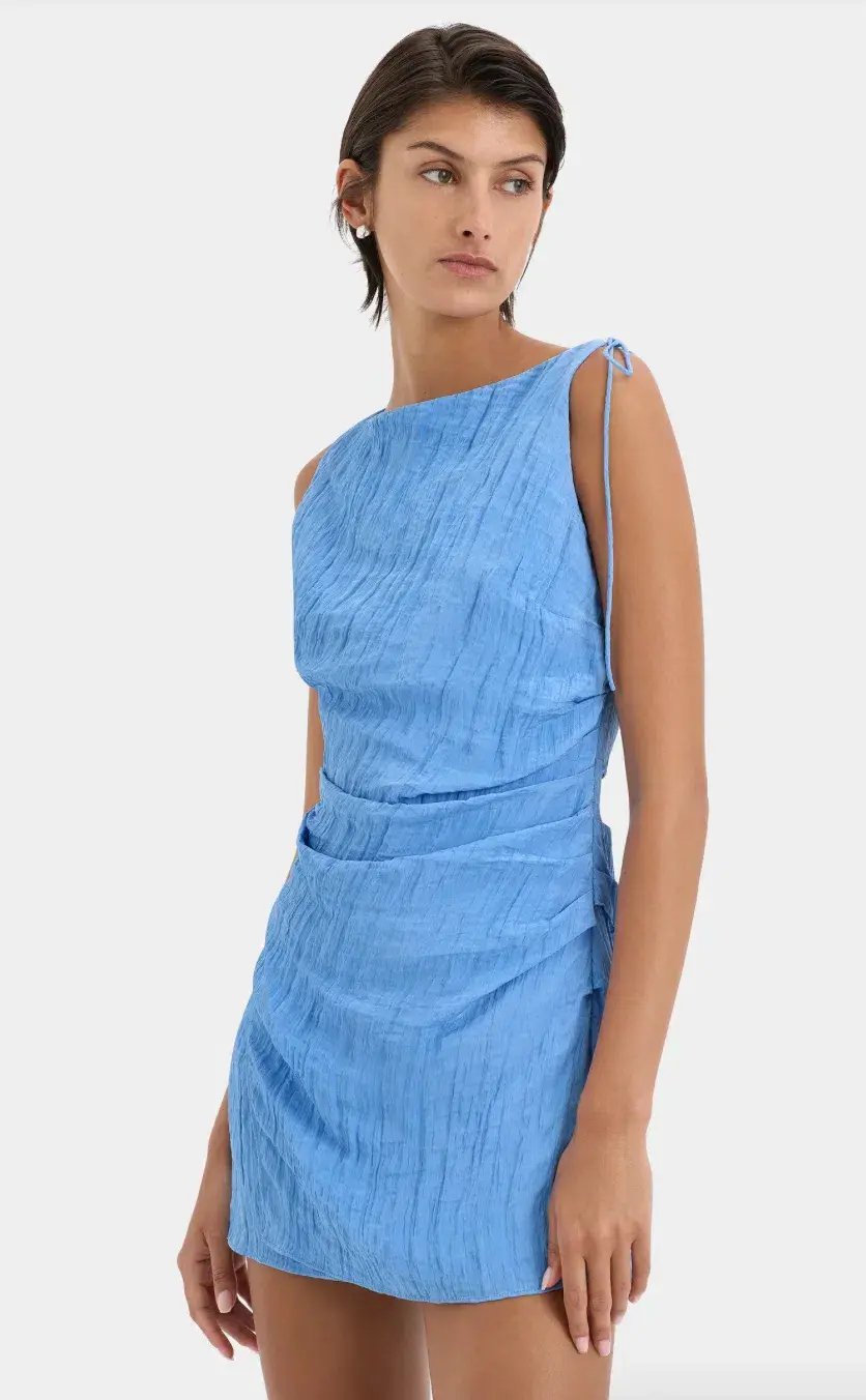 Sir the Label Ligera Mini Dress Cornflower Size 8 photo 4