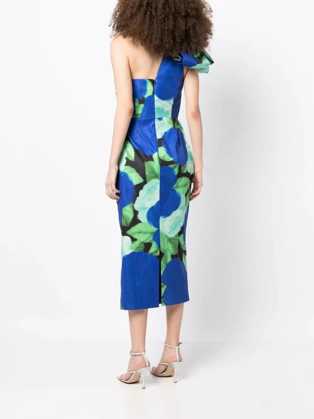 Rachel Gilbert Fauve Midi Dress Electric Floral Print Size 1 / AU 8 photo 3