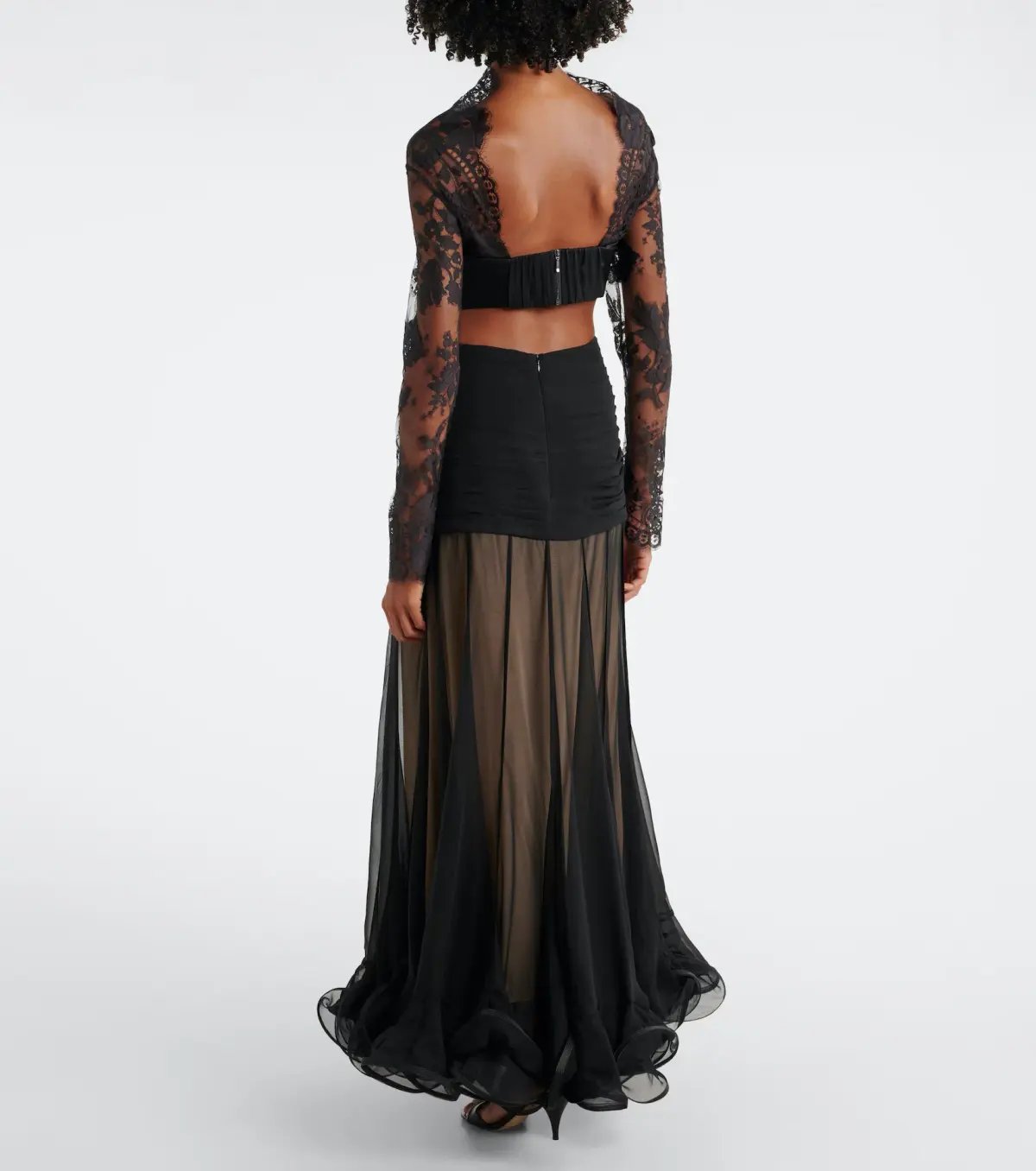 Zimmermann Illustration Flounce Gown Black Size 0 / AU 8 photo 4
