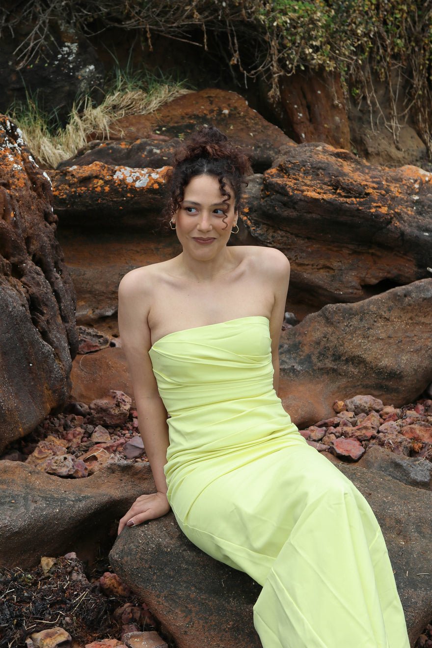 Shona Joy Lani Strapless Draped Maxi Dress photo 3