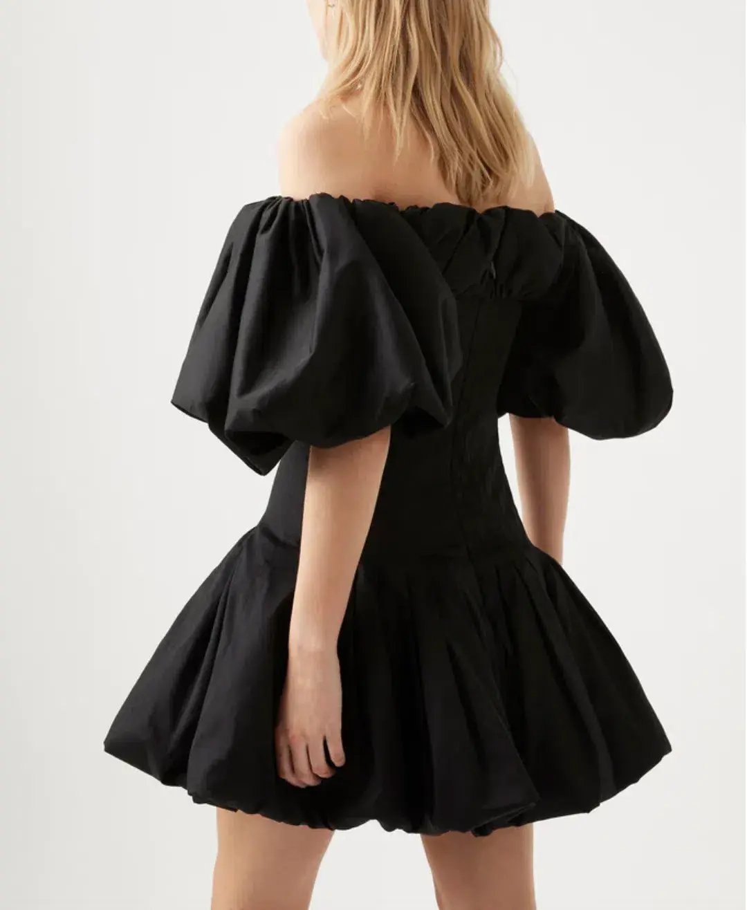 AJE Arles Off The Shoulder Mini Dress Black Size 14 photo 3