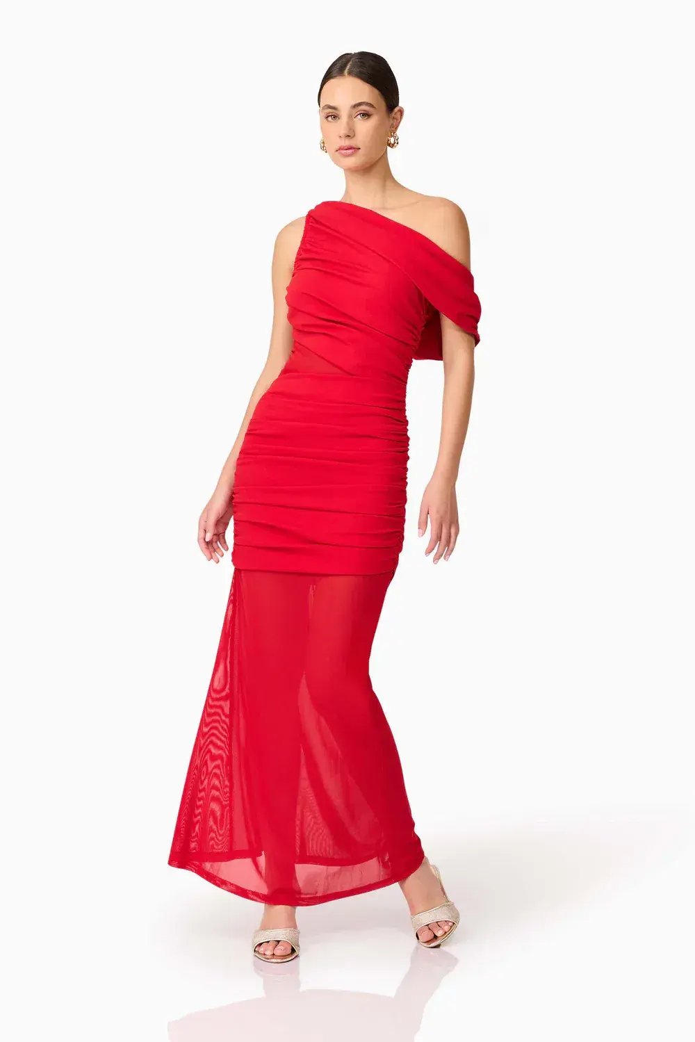 Elliatt Darya Asymmetrical Gown Red 12 photo 2