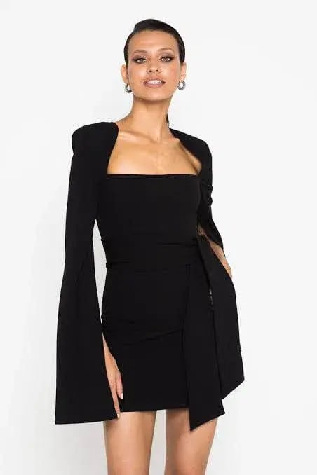 Mossman Bad Influence Mini Dress Black Size 8 photo 3