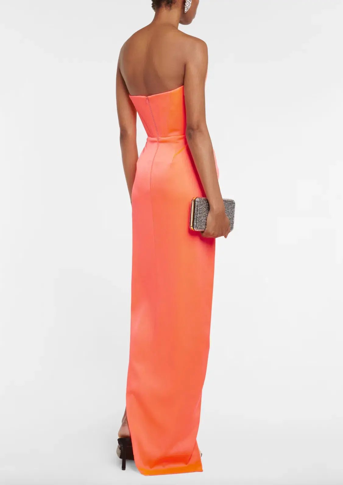 Alex Perry Harland Satin Crepe Dress Coral Size 8 photo 3
