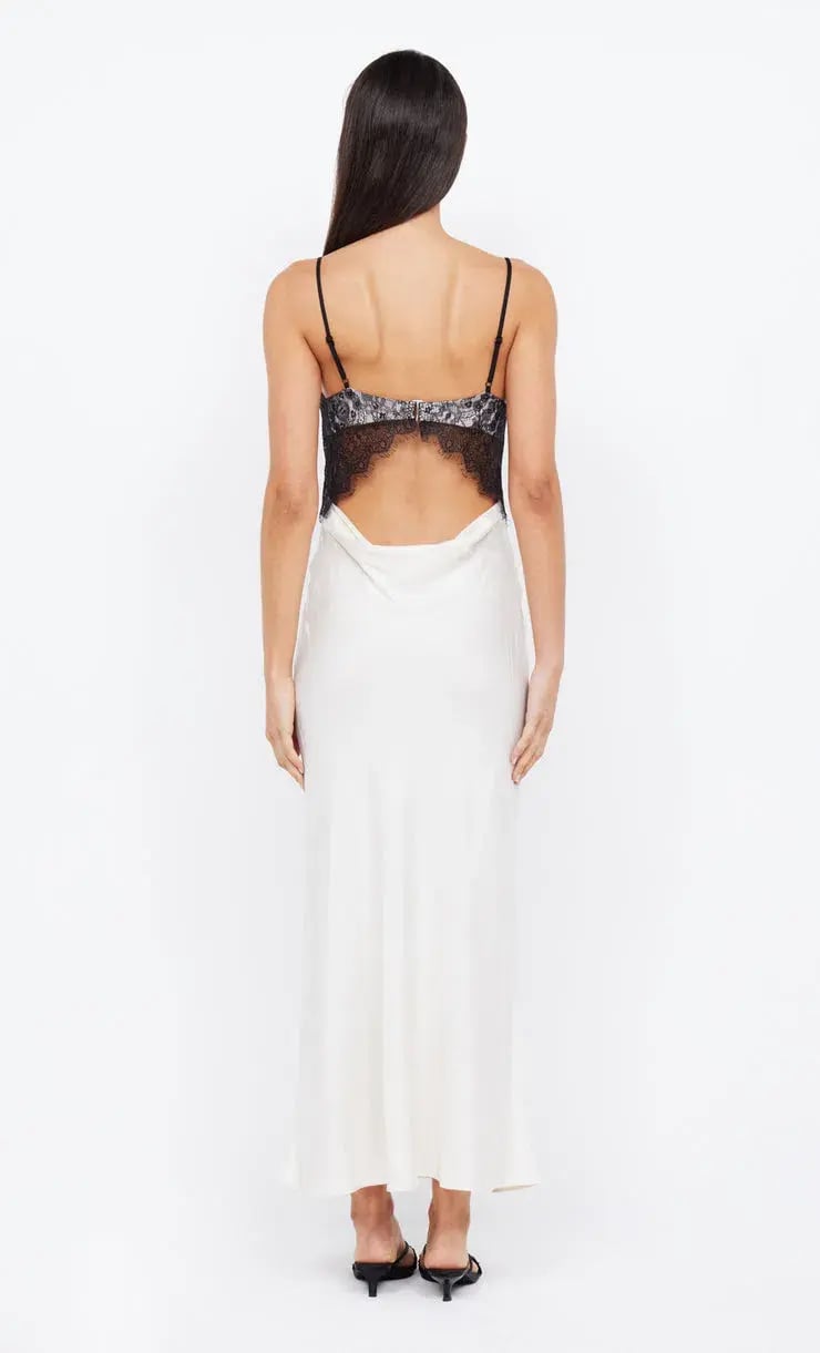 Bec & Bridge Emery Lace Maxi Dress in Ivory Black Size 6 photo 3