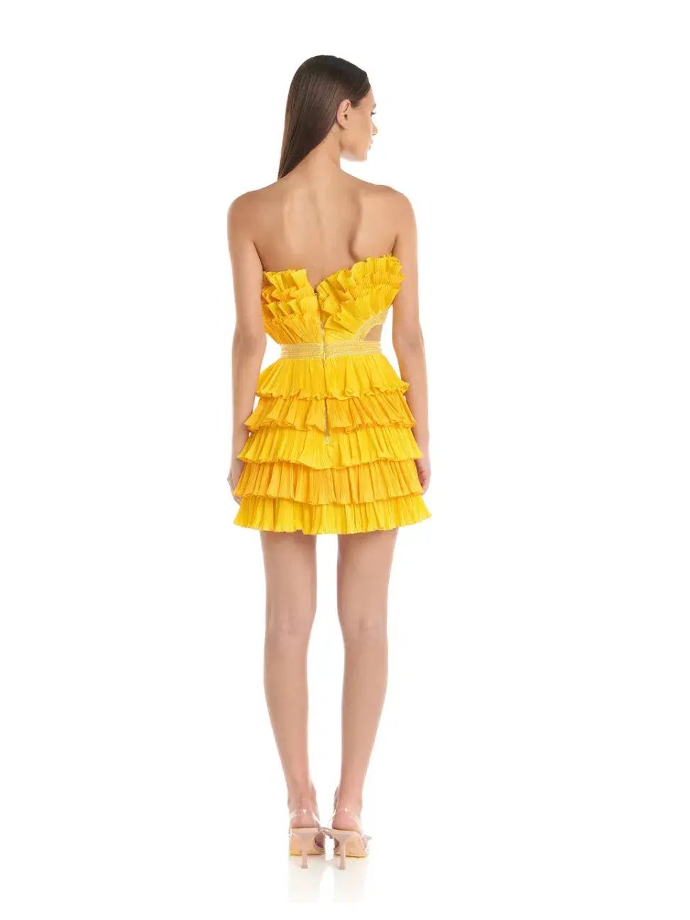 Eliya the Label Josephine Mini Dress in Yellow Size M / AU 10 photo 3
