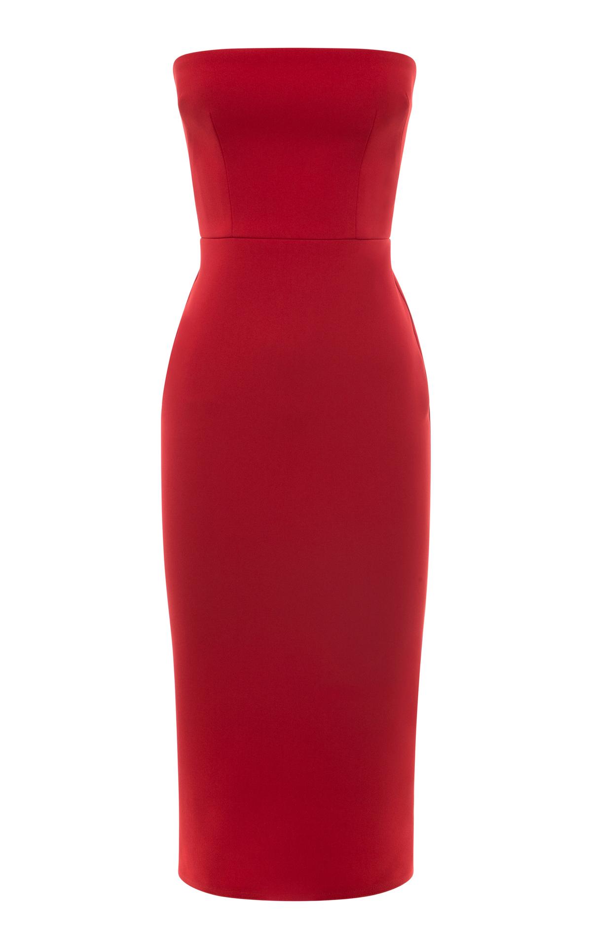 Alex Perry Myra Strapless Column Dress Red Size 8 photo 5