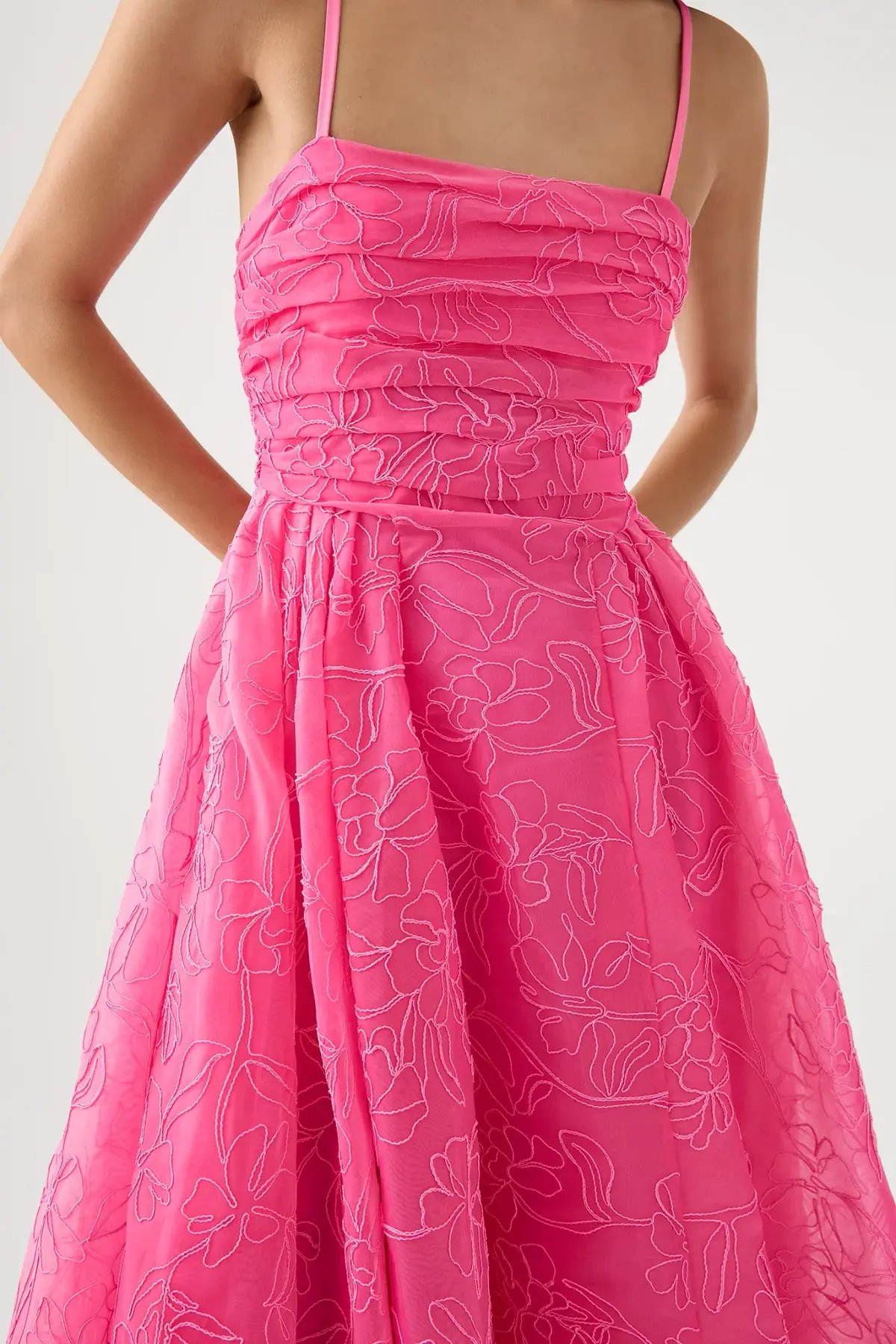 Aje Evangeline Cornelli Maxi Dress Pink Size Au 12 photo 3