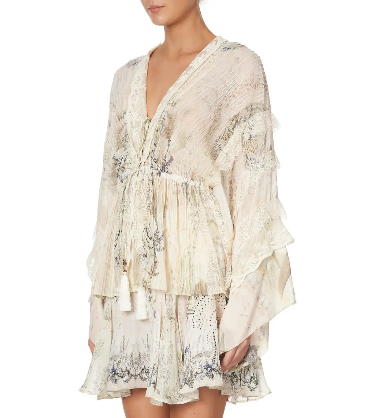 Camilla Tie Front Lace Insert Layer in Memories Of Moree Size M / AU 12 photo 3