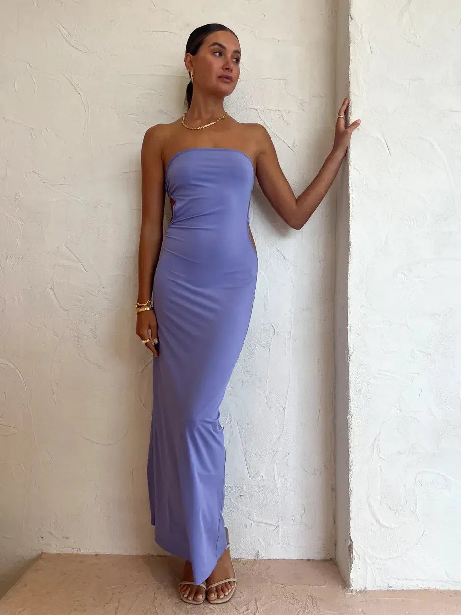 Bec & Bridge Zadie Strapless Dress Grape Size 8 photo 2