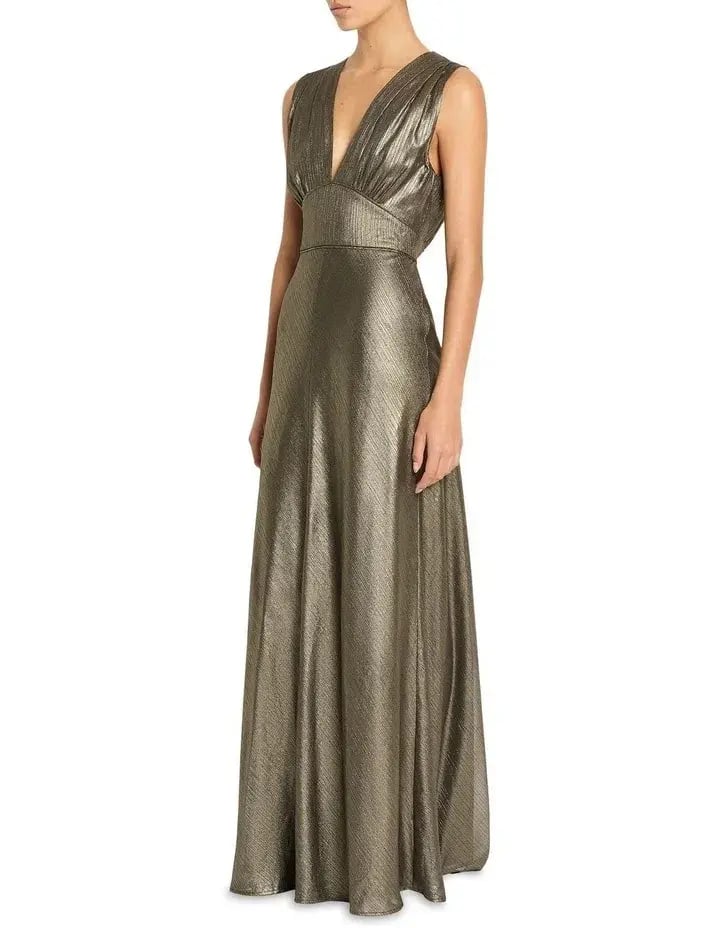 Sass & Bide  Lost In Monaco Dress in Antique Gold Size 16 photo 3