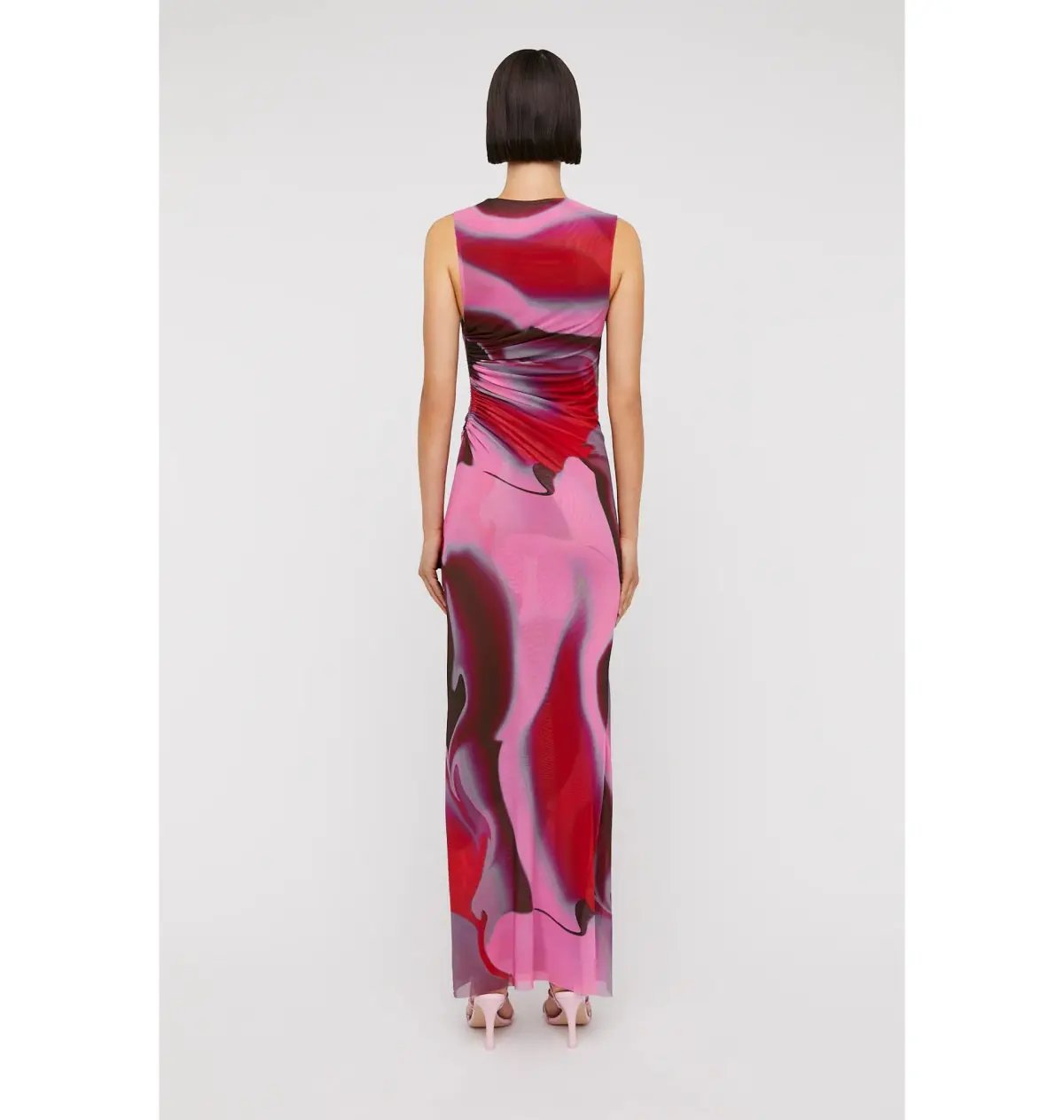 Scanlan Theodore Italian Watercolour Dress Raspberry Size AU 10 photo 2