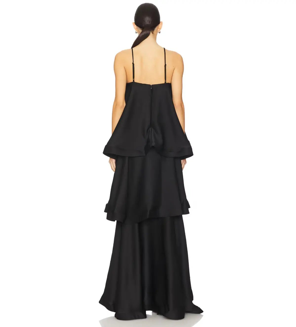 Elliatt Tilly Tiered Maxi Dress in Black Size XS / AU 6 photo 3