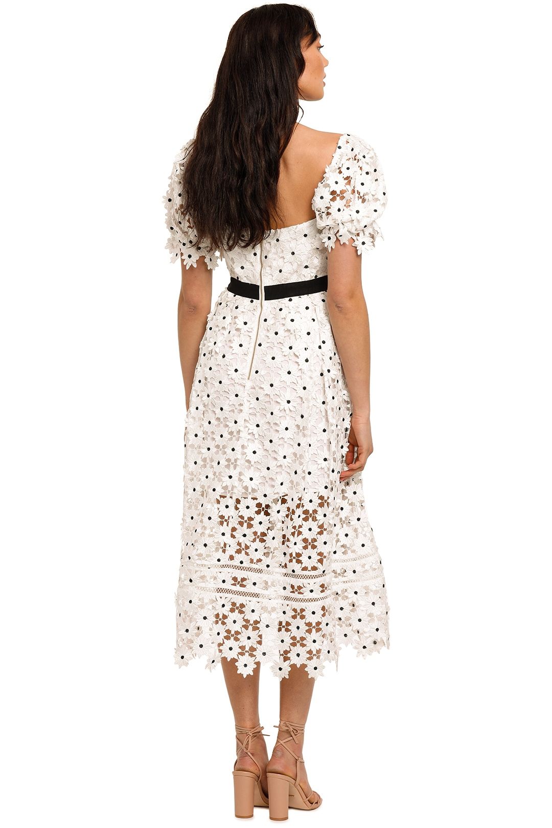 Daisy Lace Midi Dress - Polka Dot photo 3