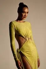 Meshki Christina Gown Shimmer Green Size S/Au 8 photo 4