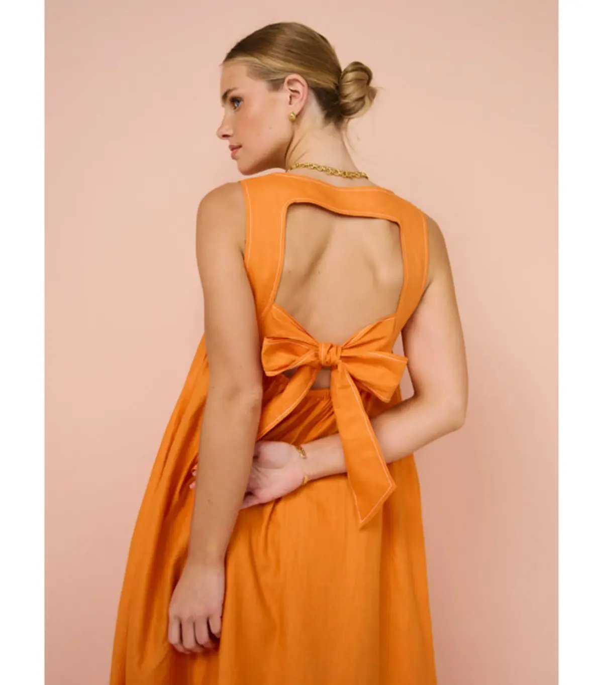 Hansen & Gretel Paloma Maxi Dress Tangerine Size AU 16 photo 2