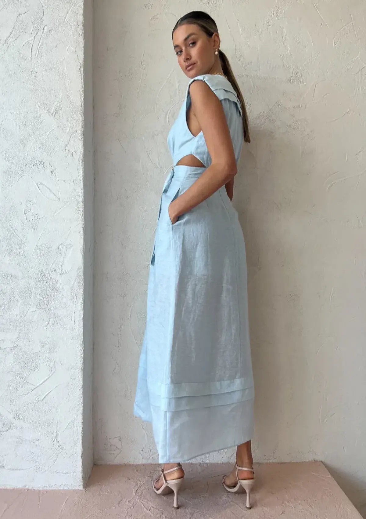 Acler Telford Dress Cloud Blue Size 16 photo 2