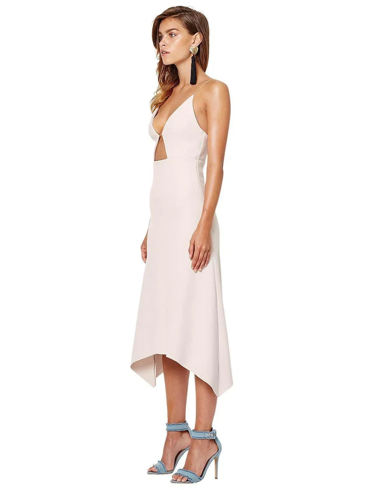 Bec and Bridge Lady Allure Cut-Out Dress Cream Size 6 photo 2
