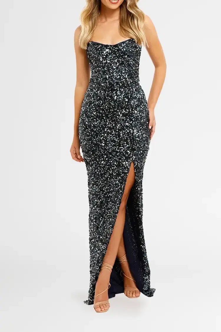 Nookie Confetti Gown in Navy Size 10 photo 2