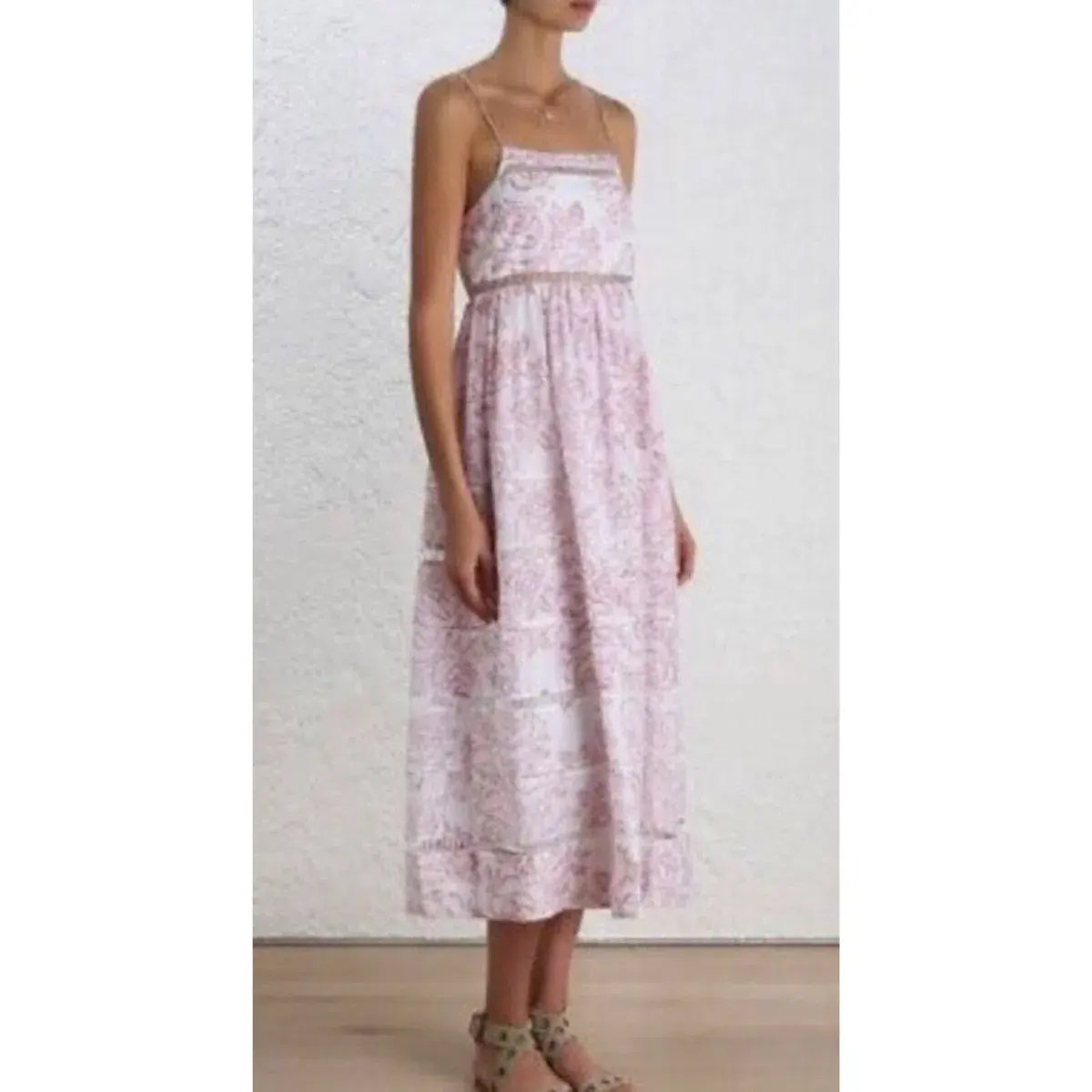Zimmermann Roza Ladder Picnic Midi Dress Print Size 0 / AU 8 photo 2
