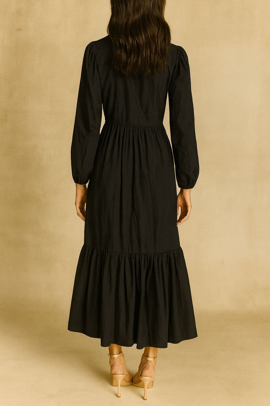 Plunge Button Dress photo 2