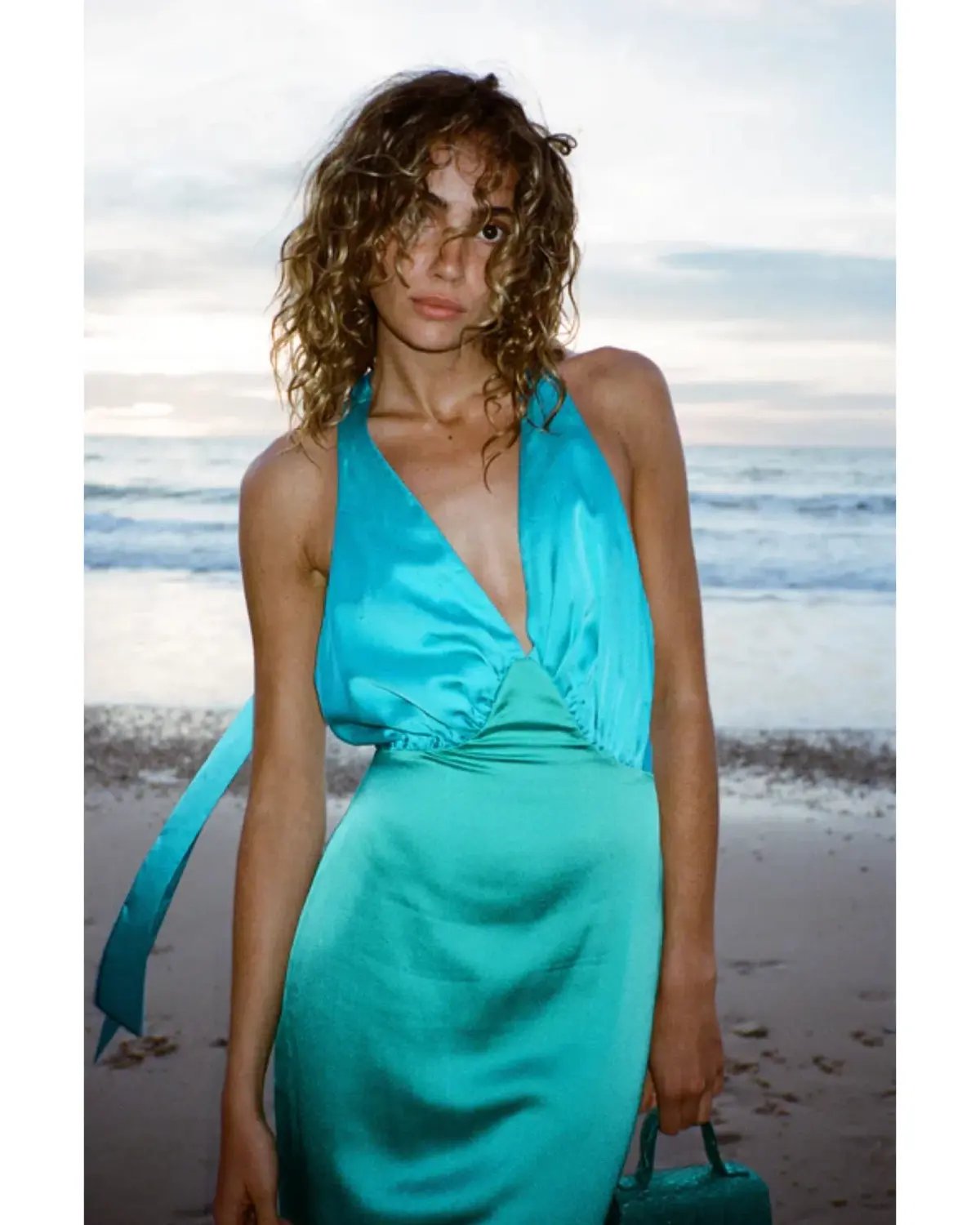 The Wolf Gang Oahu Slip Dress Aquamarine Size AU 10 photo 6